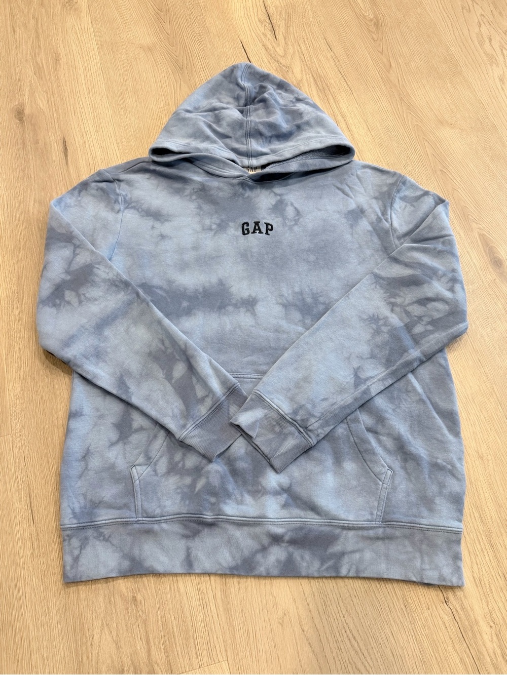 GAP Men's Tie-Dye Hoodie Sweatshirt - Blue (M)